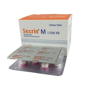 Secrin M 1 mg+500 mg Tablet (Extended Release) Secrin M 1 mg+500 mg Tablet (Extended Release)