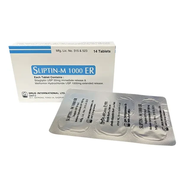 Sliptin-M ER 50 mg+1000 mg Tablet (Extended Release) Sliptin-M ER 50 mg+1000 mg Tablet (Extended Release)