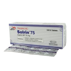Solrin 75 mg Tablet (Enteric Coated) Solrin 75 mg Tablet (Enteric Coated)
