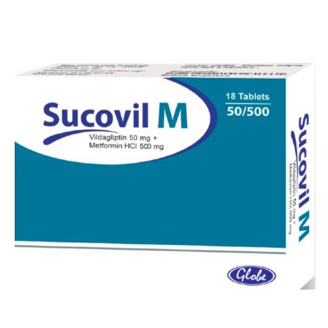 Sucovil-M 50 mg+500 mg Tablet Sucovil-M 50 mg+500 mg Tablet