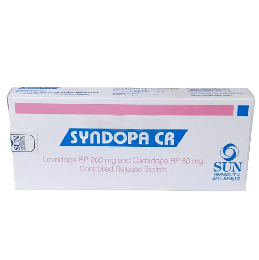 Syndopa CR 200 mg+50 mg Tablet (Controlled Release) Syndopa CR 200 mg+50 mg Tablet (Controlled Release)