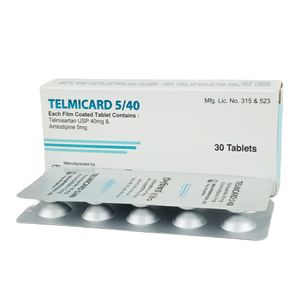 Telmicard 5/40 5 mg+40 mg Tablet Telmicard 5/40 5 mg+40 mg Tablet