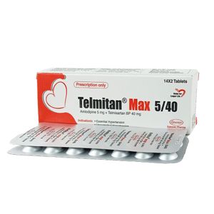 Telmitan Max 5 mg+40 mg Tablet Telmitan Max 5 mg+40 mg Tablet