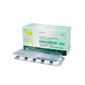 Unicontin 200 mg Tablet (Controlled Release) Unicontin 200 mg Tablet (Controlled Release)