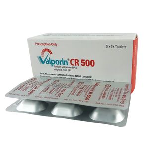 Valporin CR 500 mg Tablet (Controlled Release) Valporin CR 500 mg Tablet (Controlled Release)