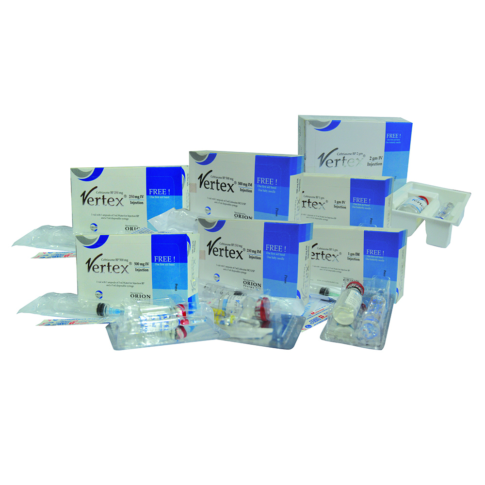 Vertex 2 gm/vial IV Injection