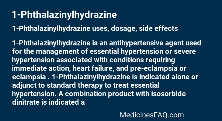 1-Phthalazinylhydrazine
