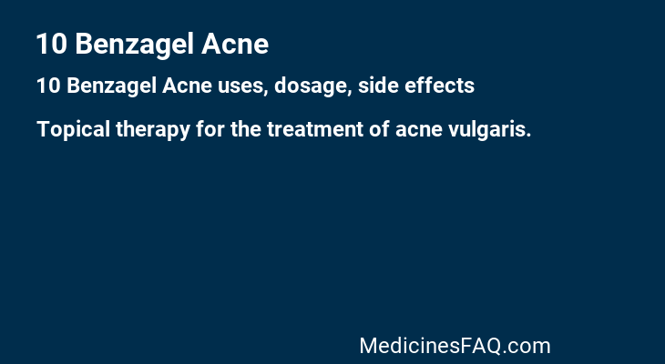 10 Benzagel Acne