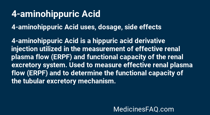 4-aminohippuric Acid