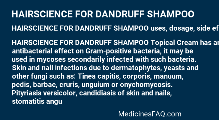 HAIRSCIENCE FOR DANDRUFF SHAMPOO