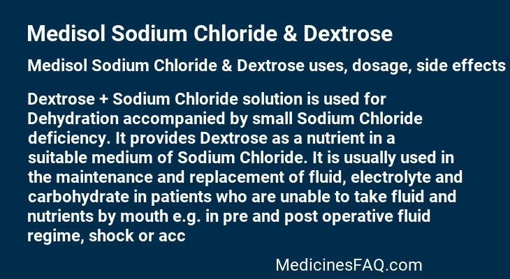 Medisol Sodium Chloride & Dextrose