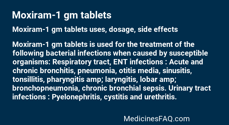 Moxiram-1 gm tablets