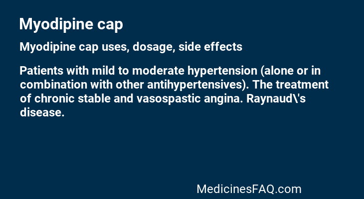 Myodipine cap