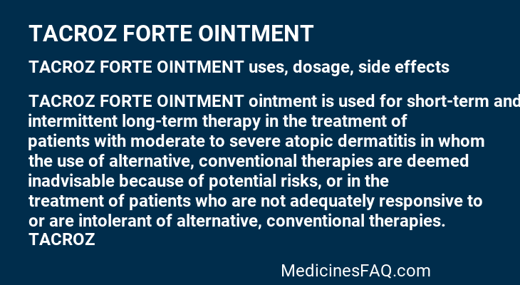 TACROZ FORTE OINTMENT