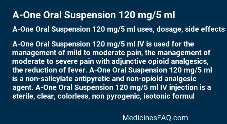 A-One Oral Suspension 120 mg/5 ml