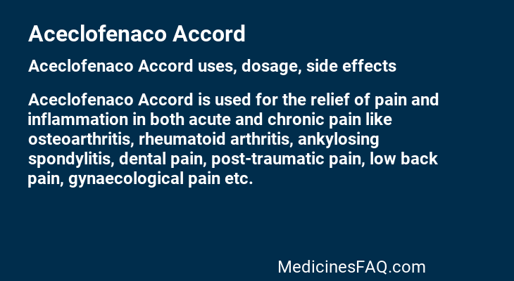 Aceclofenaco Accord