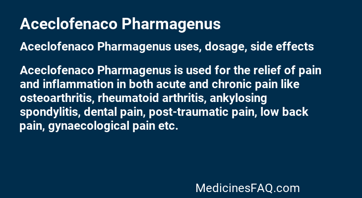 Aceclofenaco Pharmagenus