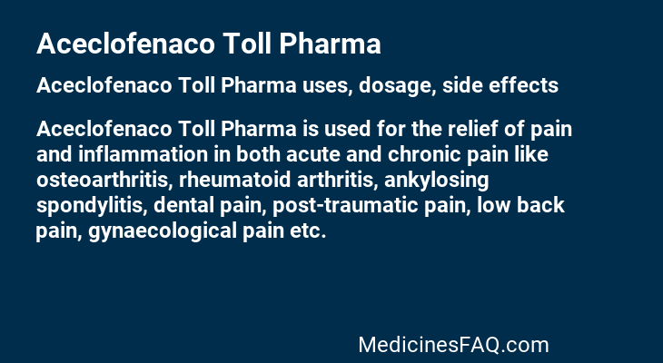 Aceclofenaco Toll Pharma