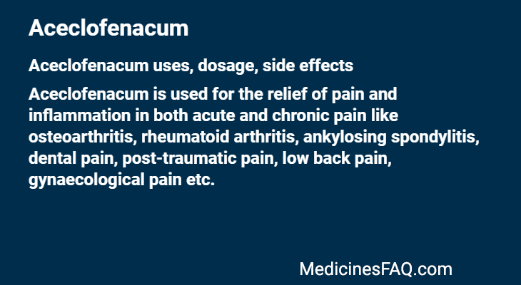 Aceclofenacum