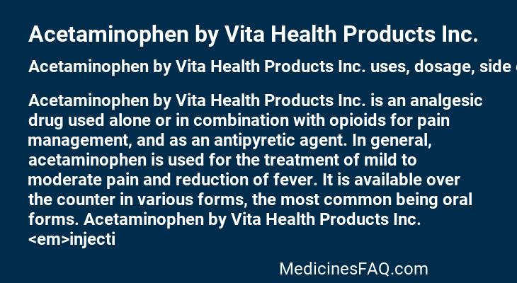 Acetaminophen by Vita Health Products Inc.