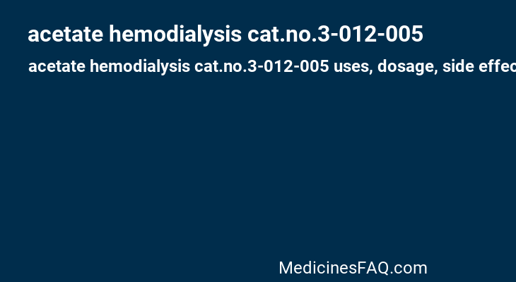 acetate hemodialysis cat.no.3-012-005