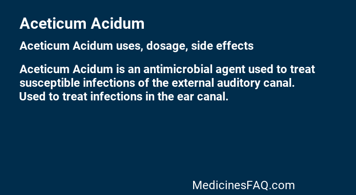 Aceticum Acidum