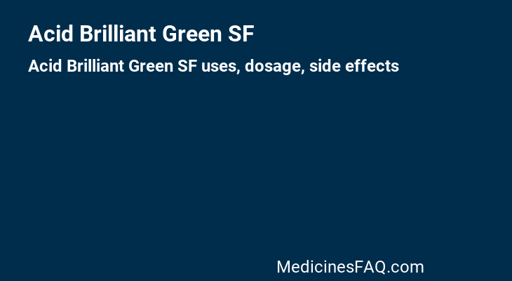 Acid Brilliant Green SF