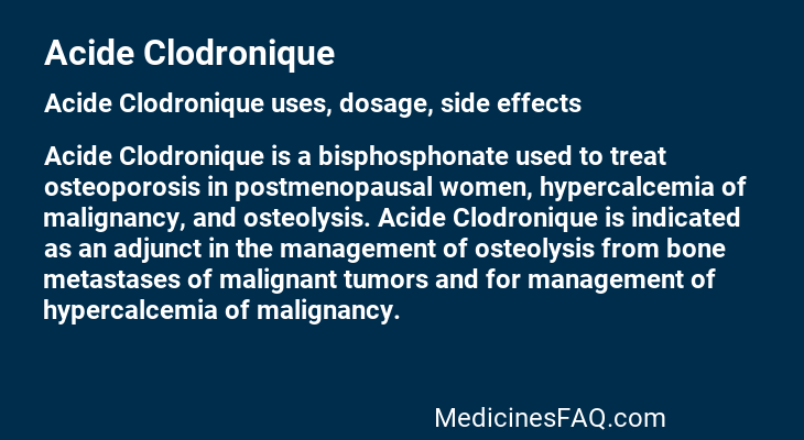 Acide Clodronique