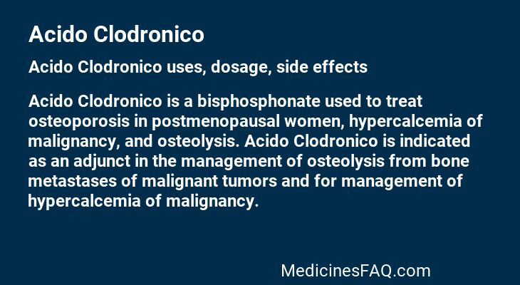 Acido Clodronico