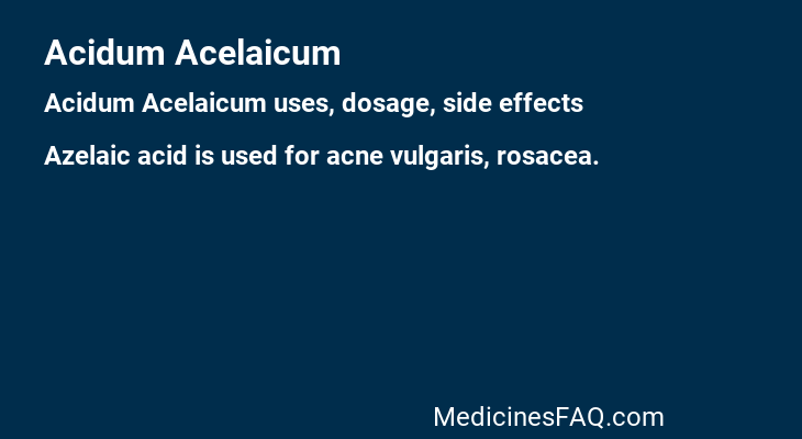 Acidum Acelaicum