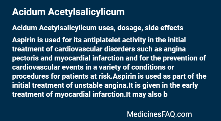 Acidum Acetylsalicylicum