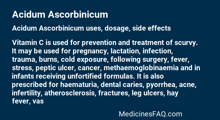 Acidum Ascorbinicum
