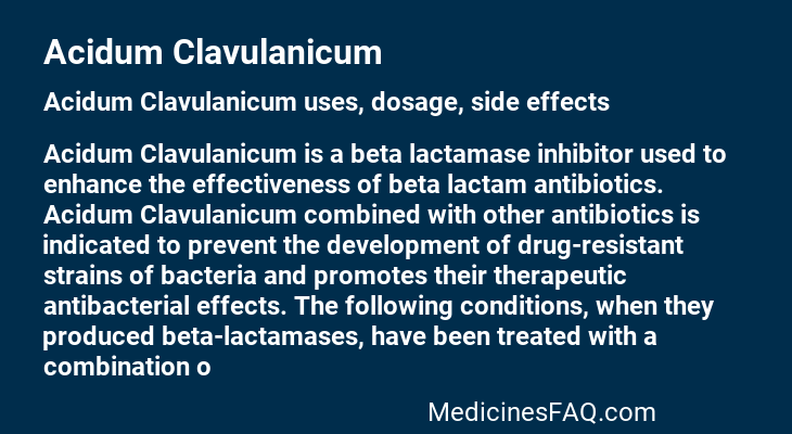 Acidum Clavulanicum