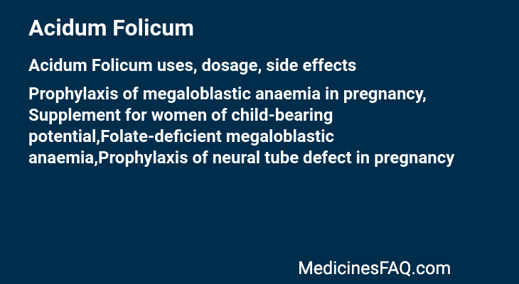 Acidum Folicum