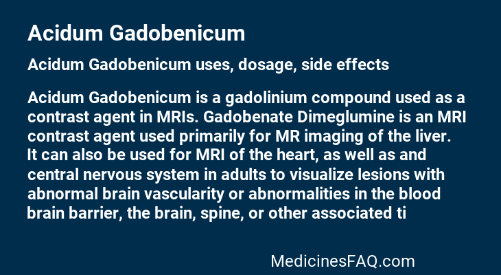 Acidum Gadobenicum