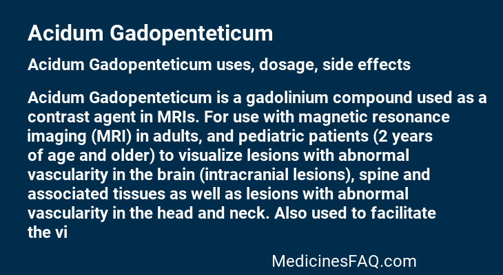 Acidum Gadopenteticum