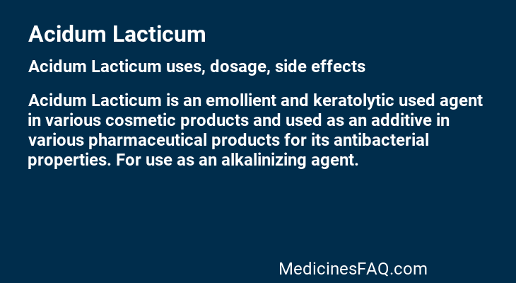 Acidum Lacticum
