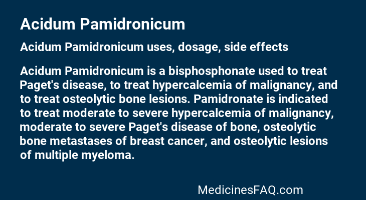 Acidum Pamidronicum