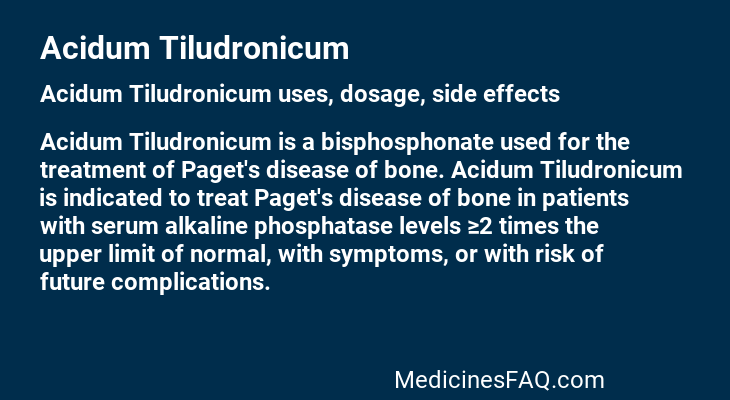 Acidum Tiludronicum