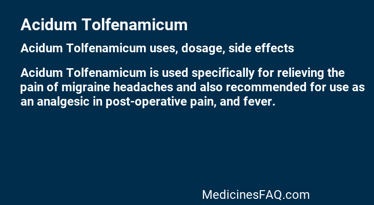 Acidum Tolfenamicum