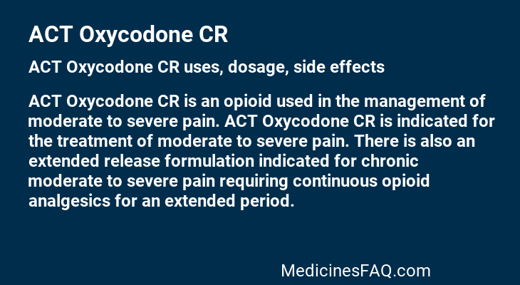 ACT Oxycodone CR