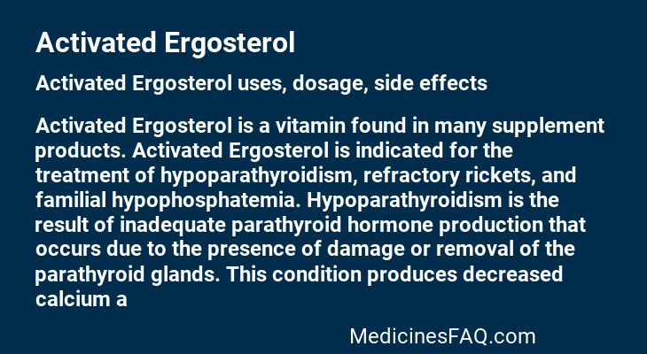 Activated Ergosterol