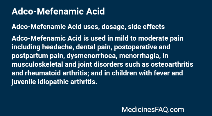 Adco-Mefenamic Acid
