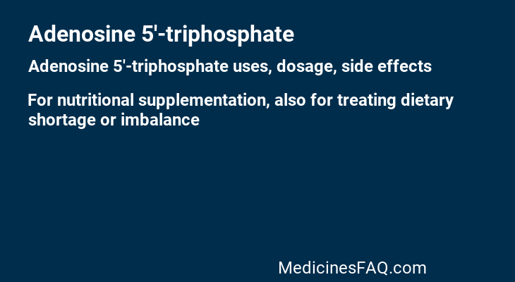Adenosine 5'-triphosphate