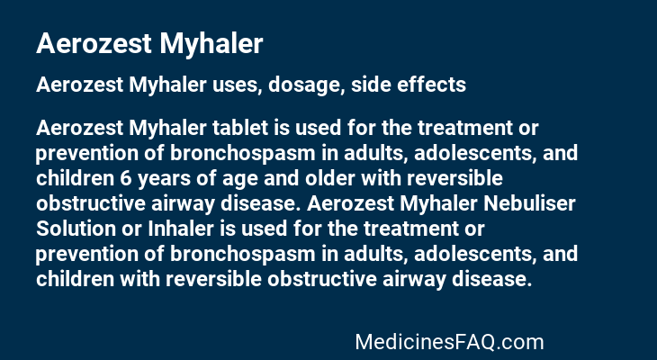 Aerozest Myhaler