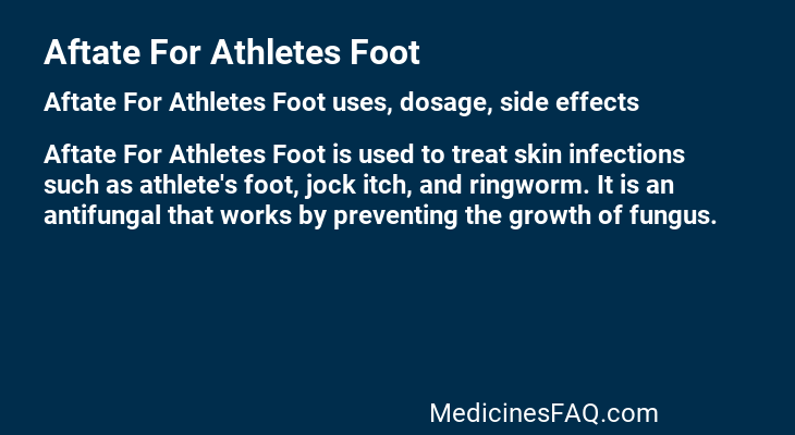 Aftate For Athletes Foot