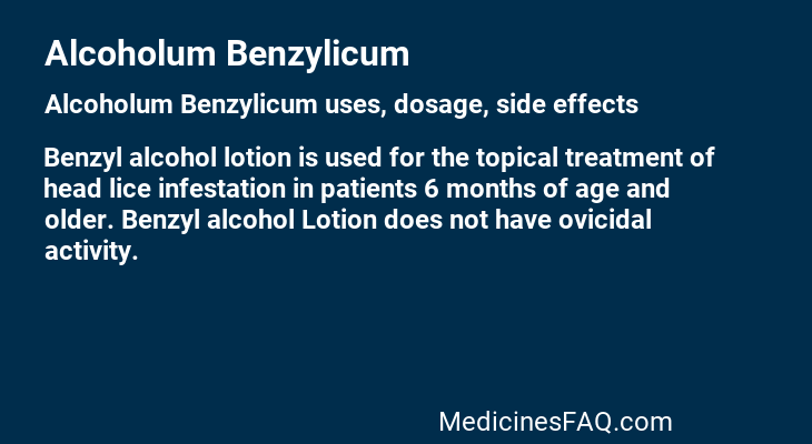 Alcoholum Benzylicum