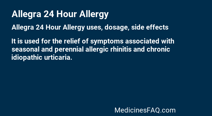 Allegra 24 Hour Allergy