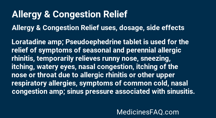 Allergy & Congestion Relief