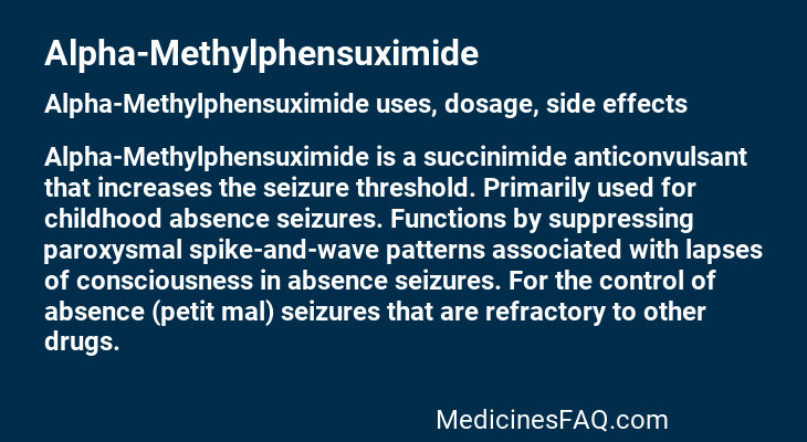 Alpha-Methylphensuximide